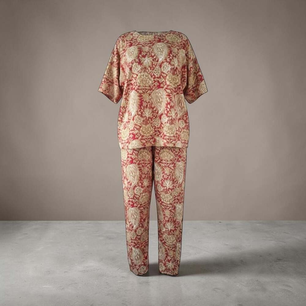 Viscose Shorts Pajama Set in Print